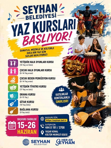 SEYHAN’DA SANATLA, MÜZİKLE VE KÜLTÜRLE DOLU BİR YAZ BAŞLIYOR