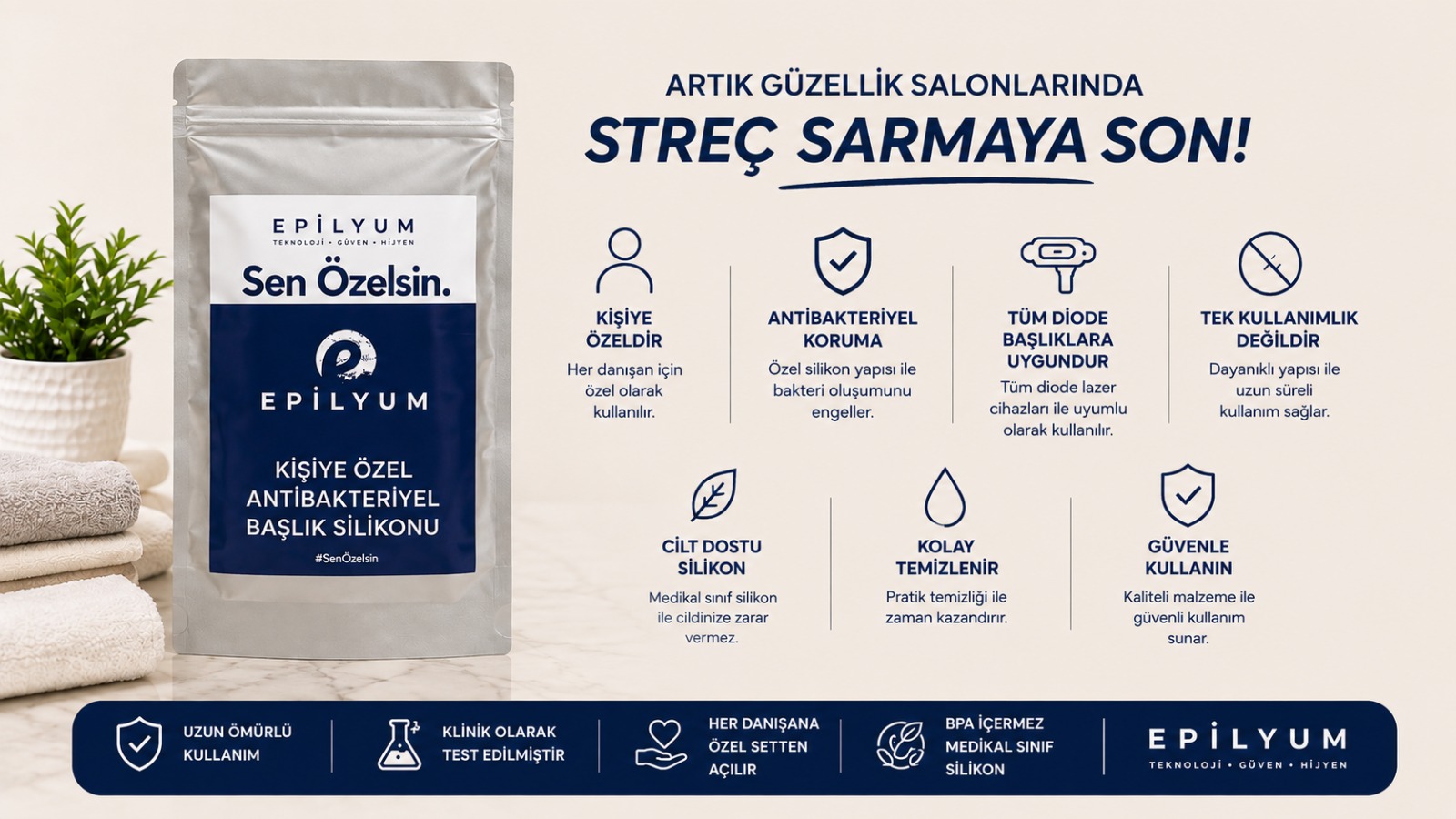 Profesyonel Lazer Epilasyonda Yeni Yaklaşım: Epilyum Kişiye Özel Diode Başlık ile Kişisel Başlık Sistemi