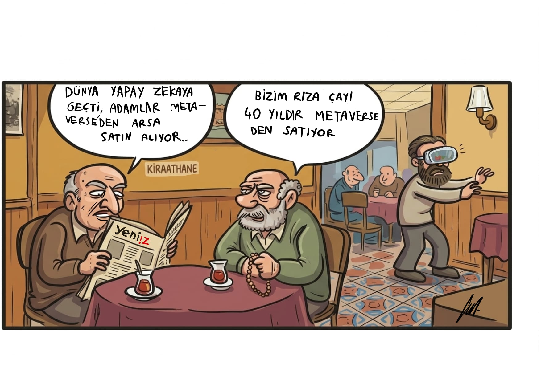 Ahmet Güney Sağlam karikatürü