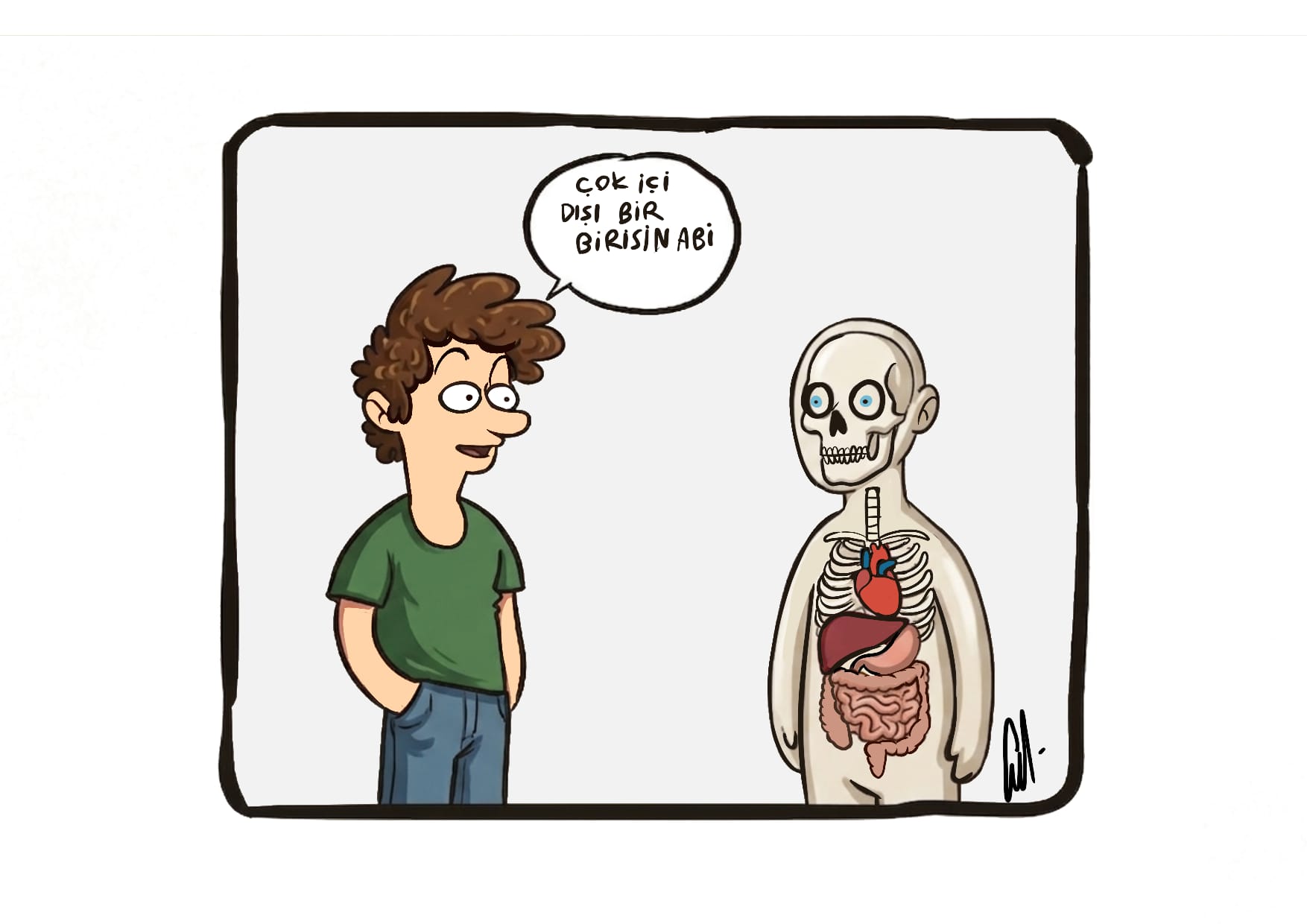 Ahmet Güney Sağlam karikatürü